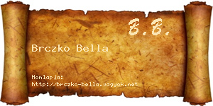 Brczko Bella névjegykártya